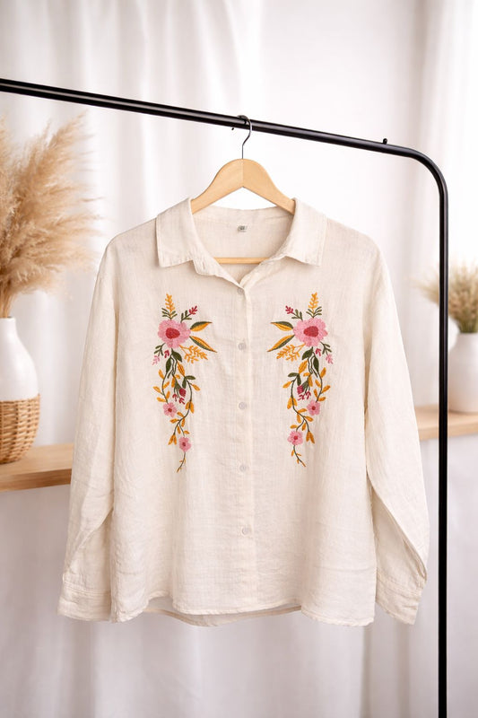 Summer Bloom Cotton Shirt