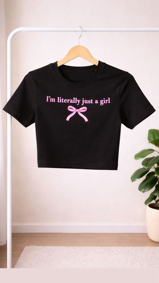 Just a Girl Bow Tee