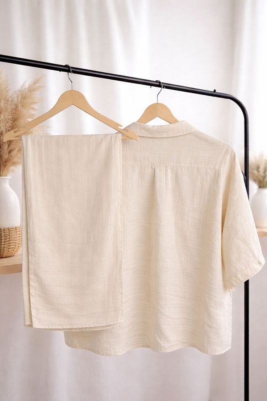 Ivory Breeze Linen Co-ord Set